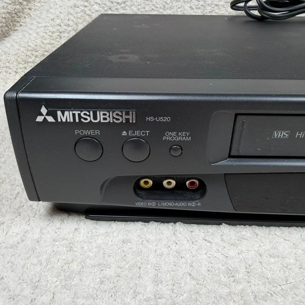 Mitsubishi HS-U520 VHS Hi-Fi Stereo Video Cassette Recorder VCR Tested No Remote